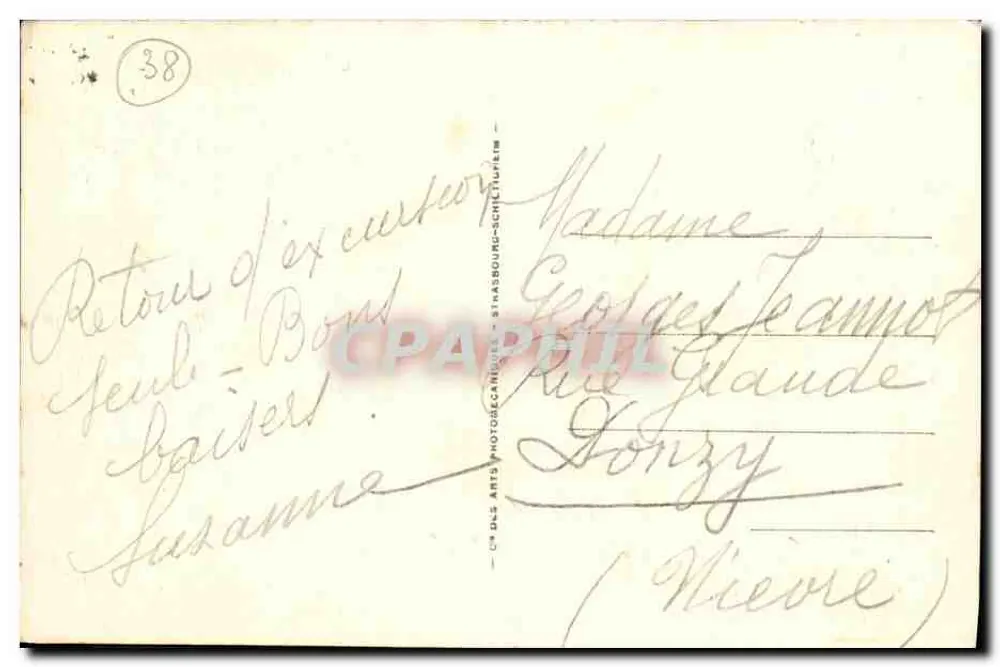 Villard de Lans — Cachoeira da Bourne — Bilhete postal antigo n°57 - Verso