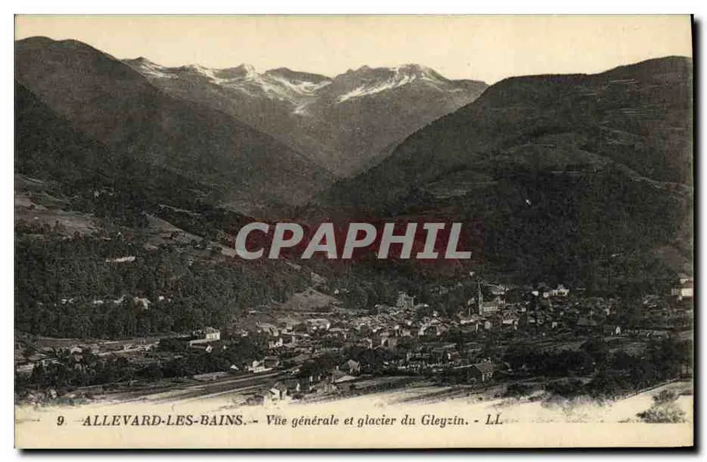 Allevard-les-Bains — Allgemeiner Blick und Gletscher Gleyzin — LL, Nr. 9 - Vorderseite