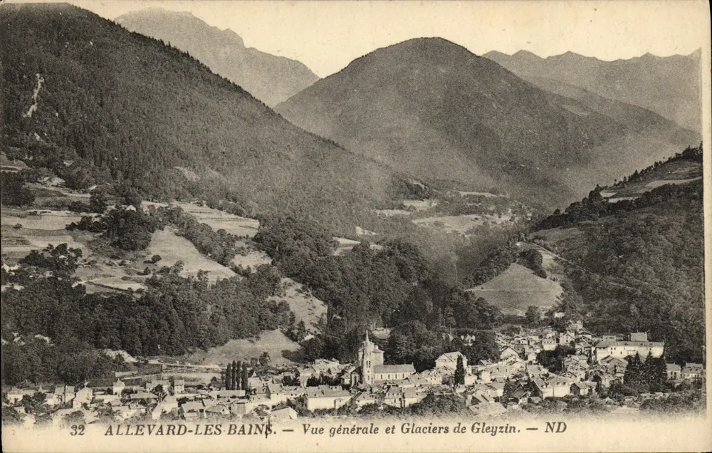 Allevard-les-Bains — Allgemeiner Blick und Gleyzin-Gletscher — ND - Vorderseite