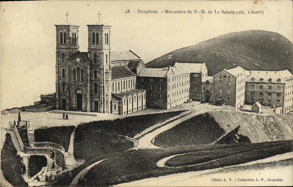 Monasterio de Nuestra Señora de La Salette — Delfinado — Cliché A. V. — Colección L. P., Grenoble - Anverso