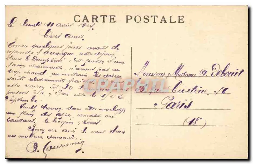 Das Dorf Casset — Dauphiné — Von Lautaret nach Briançon — E.R. - Rückseite