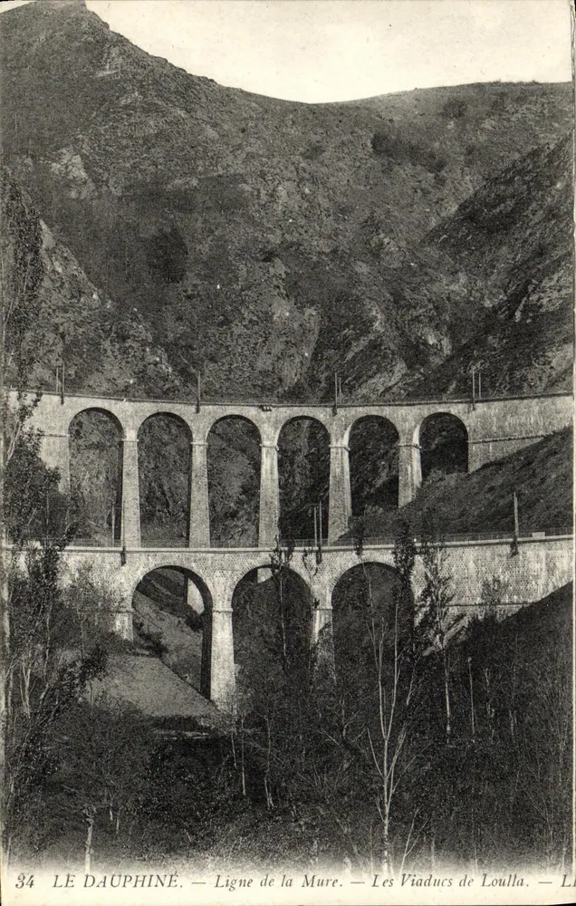 Die Viadukte von Loulla — Linie der Mure — Das Dauphiné — n°34 - Vorderseite