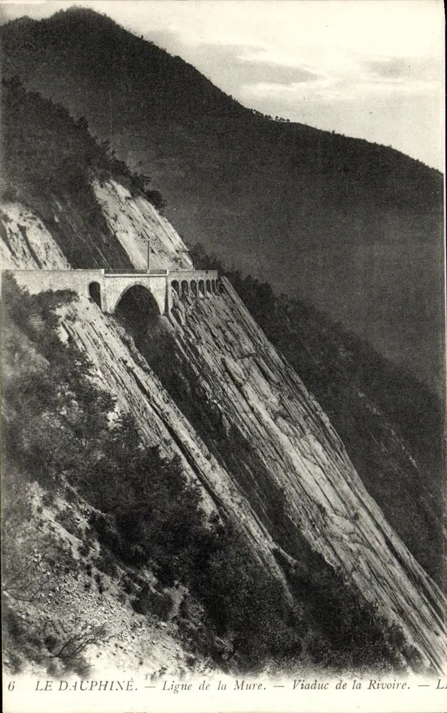 Das Dauphiné — Linie der Mure — Viadukt der Rivoire - Vorderseite