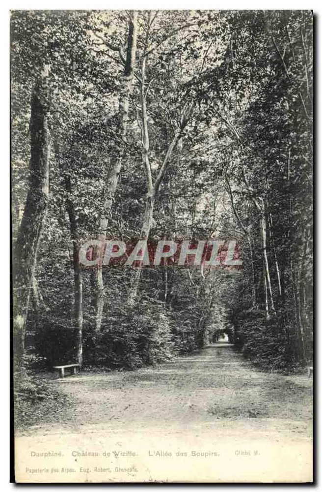 Dauphiné. Schloss Vizille. L'Allée des Soupirs. — Papeterie des Alpes, Eug. Robert, Grenoble. - Vorderseite
