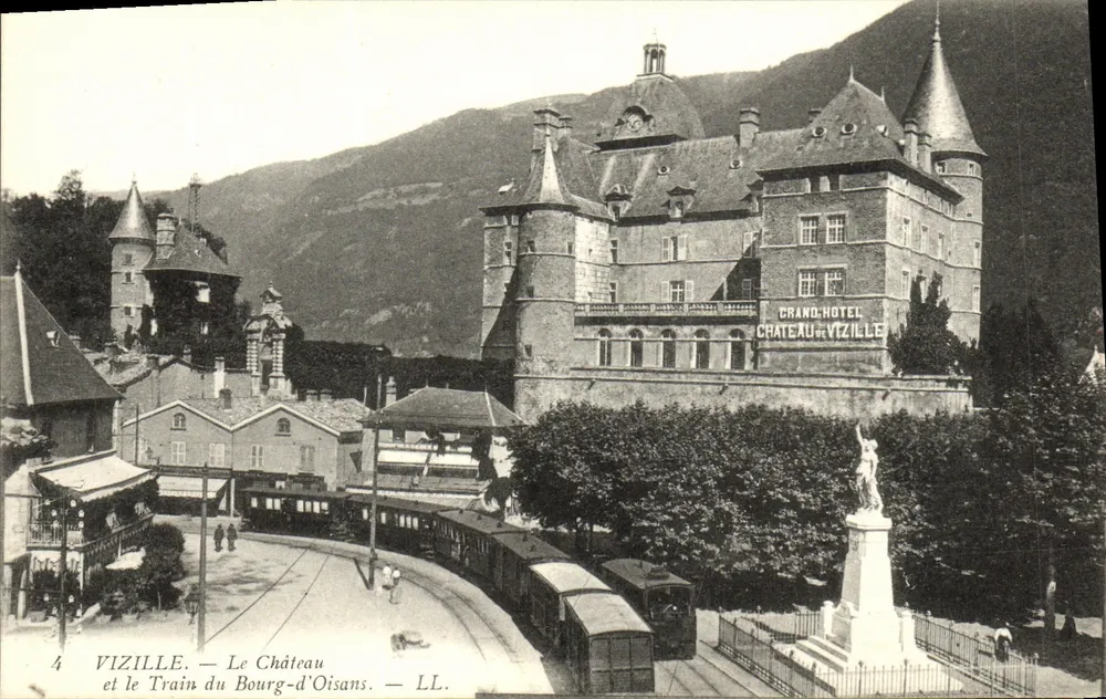 Vizille — Schloss und Bergbahn von Bourg-d'Oisans — LL. - Vorderseite