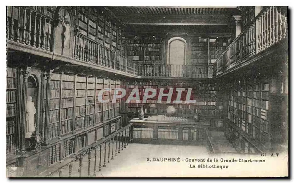 Dauphiné - Kloster der Grande-Chartreuse - Die Bibliothek - Vorderseite