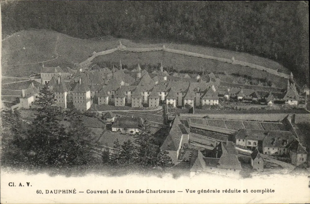 Dauphiné — Couvent de la Grande-Chartreuse — Reduzierte und vollständige allgemeine Ansicht — CI. A. V. Nr. 60 - Vorderseite