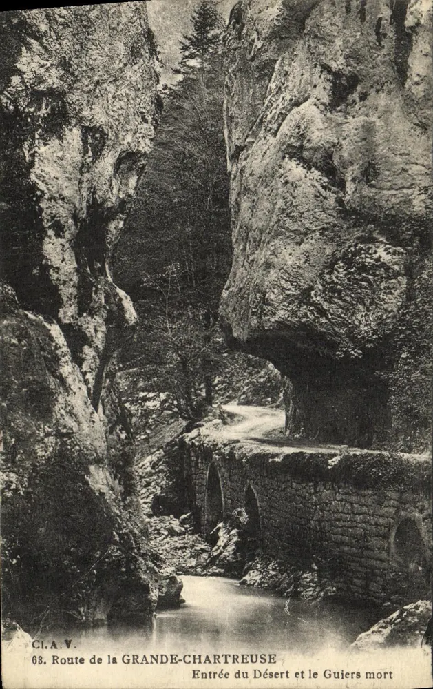 Eingang in den Wüsten und die tote Guiers — Route de la Grande-Chartreuse — CI.A.V. n°63 - Vorderseite