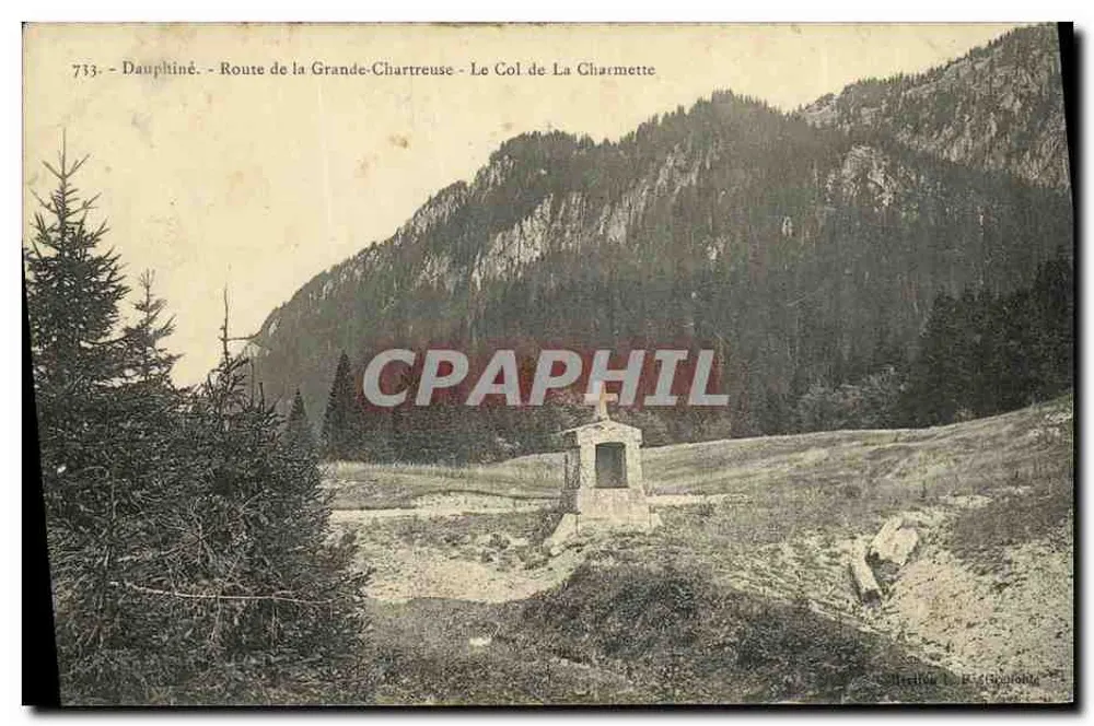 Col de La Charmette — Route de la Grande-Chartreuse — Dauphiné — Verleger L. R. Scalabre, Nr. 733 - Vorderseite