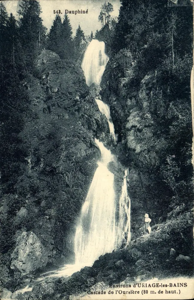 Cascata da Oursière — Dauphiné — Ed. Bourdier, Grenoble, n° 548 - Frente
