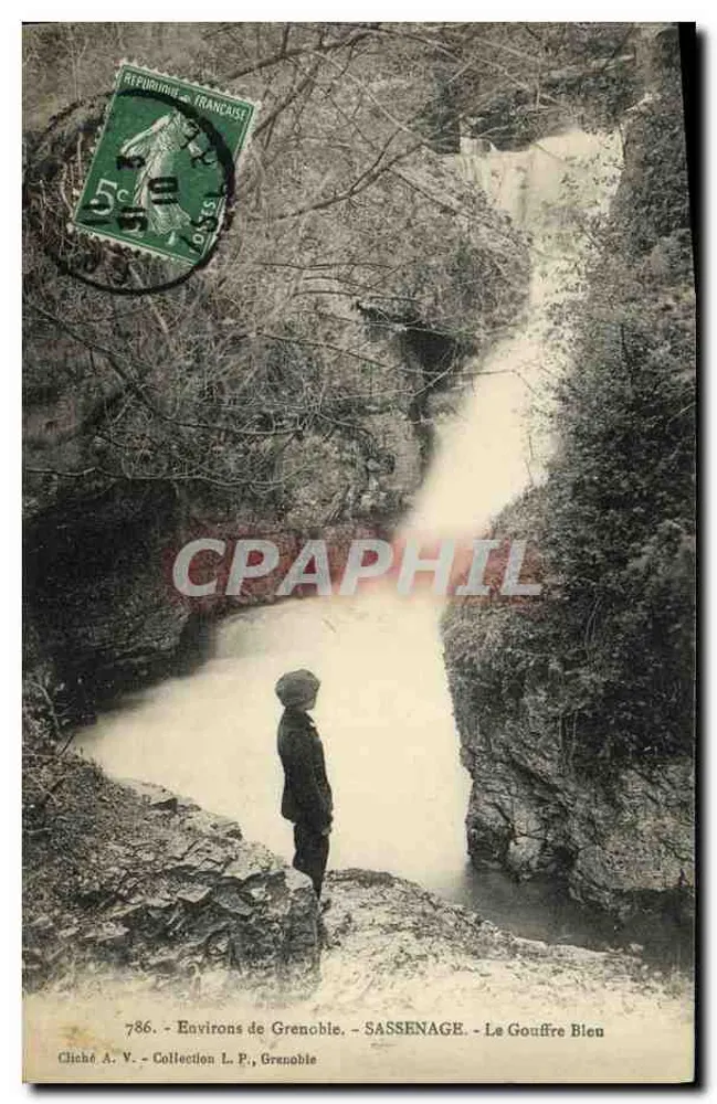 Sassenage - Le Gouffre Bleu — Cliché A. V., Collection L. P., Grenoble - Vorderseite