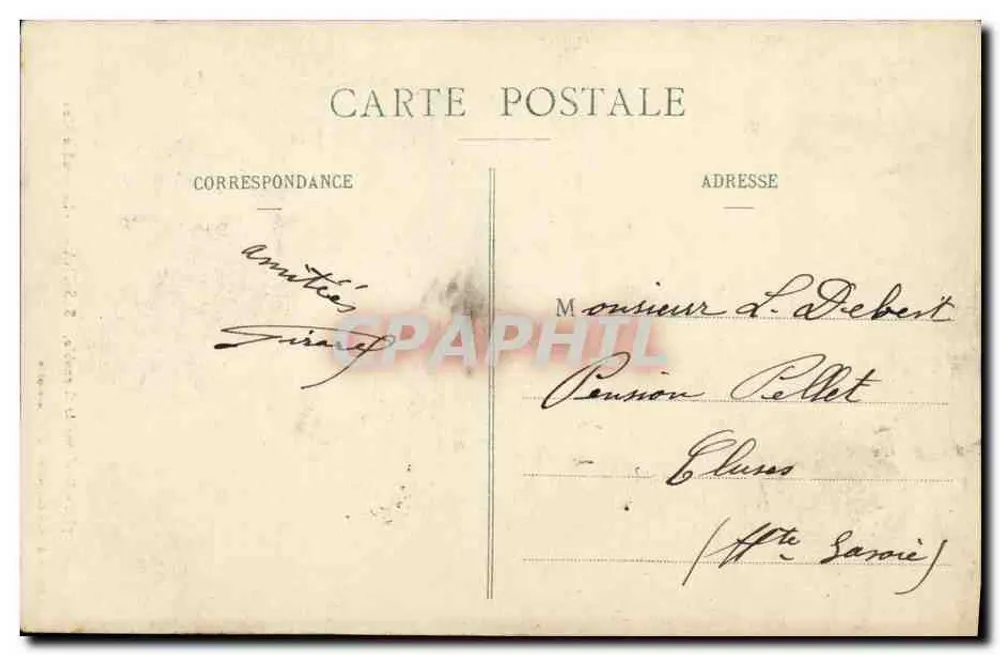 Sassenage - Le Gouffre Bleu — Cliché A. V., Collection L. P., Grenoble - Rückseite