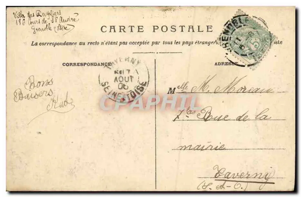 Grenoble — La Tronche e a Ilha Verde — Sayn - Verso