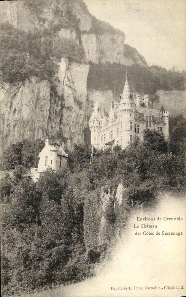 Schloss der Côtes de Sassenage — Umgebung von Grenoble — Papeterie L. Pons, Grenoble - Vorderseite
