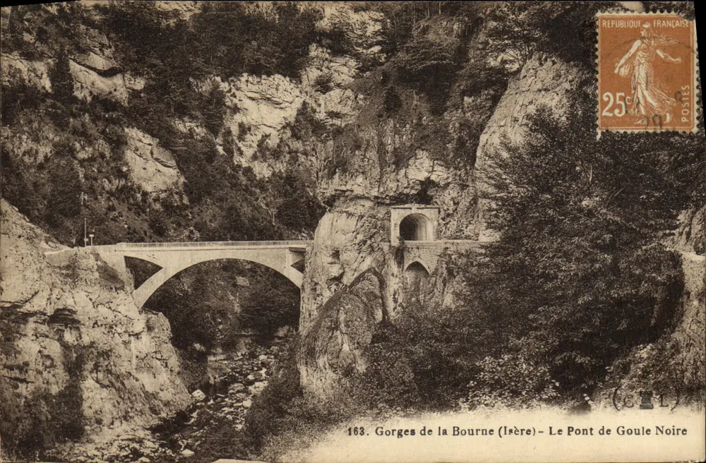 Gorges der Bourne (Isère) — Brücke Goule Noire — Verlag (c) L. n°163 - Vorderseite