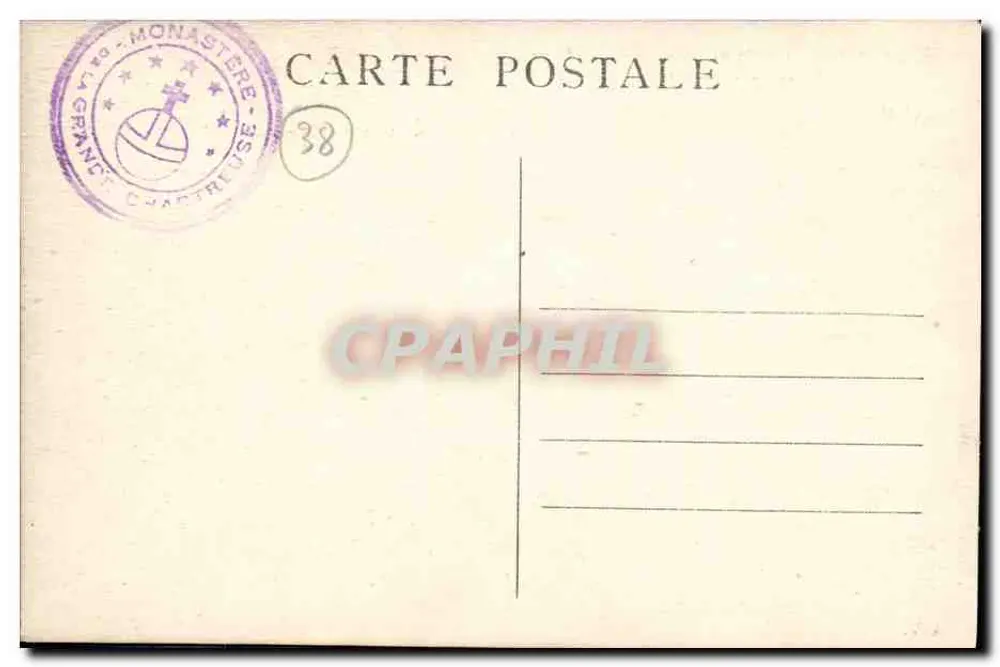 Dauphiné — Konvent von Grande-Chartreuse — Zelle eines Mönchs - Rückseite