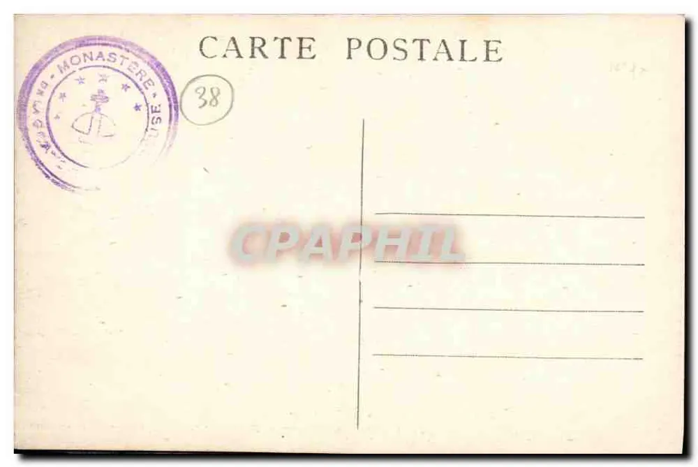 Dauphiné — Konvent von Grande-Chartreuse — Das Refektorium — Verleger CI. Nr. 43 - Rückseite