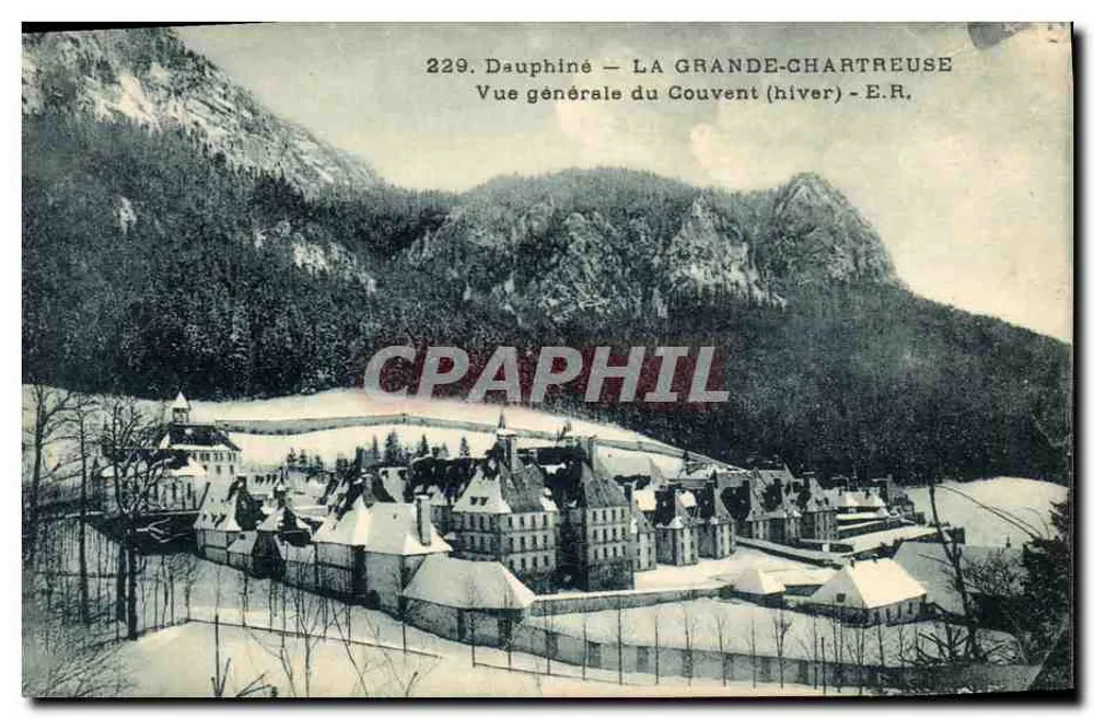 Dauphiné — LA GRANDE-CHARTREUSE — Allgemeiner Blick auf das Kloster (Winter) — E.R. — n°229 - Vorderseite