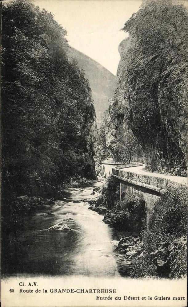 Eingang in den Wüsten und die tote Guiers — Route der Grande-Chartreuse — Ci.A.V. n°65 - Vorderseite