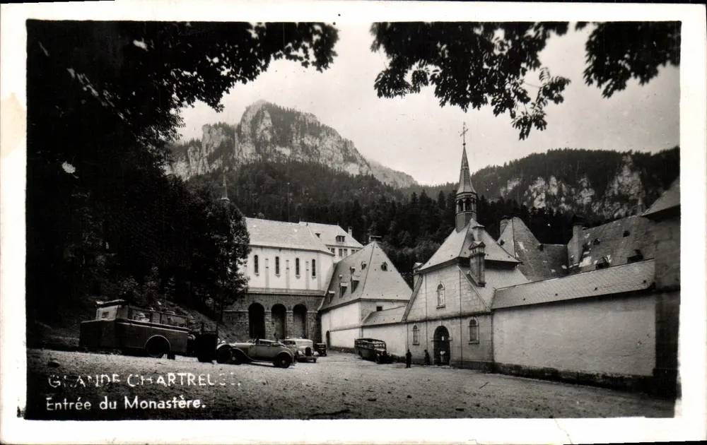 Grande Chartreuse — Entrada do Mosteiro — Carte postale ancienne - Frente