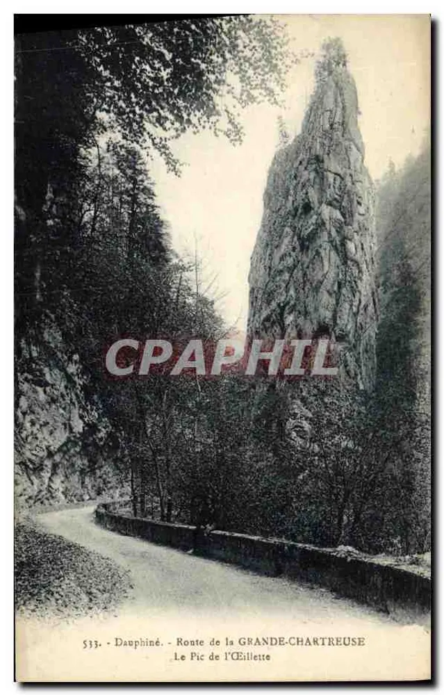 Dauphiné - Route der Grande-Chartreuse - Der Gipfel der Œillette - Vorderseite