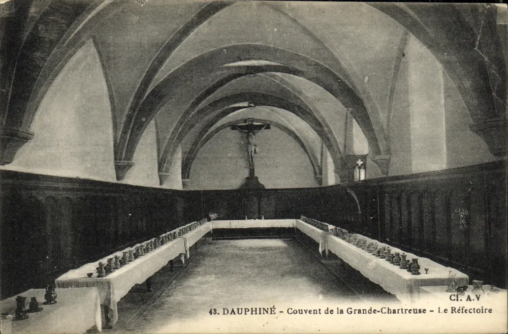 Dauphiné - Kloster Grande-Chartreuse - Das Refektorium - Vorderseite