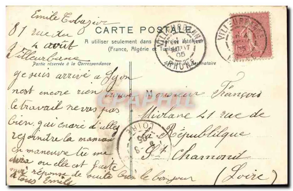 O Ponte St Bruno — Rota da Grande-Chartreuse — Papelaria das Alpes, Fug., Robert, Grenoble. - Verso