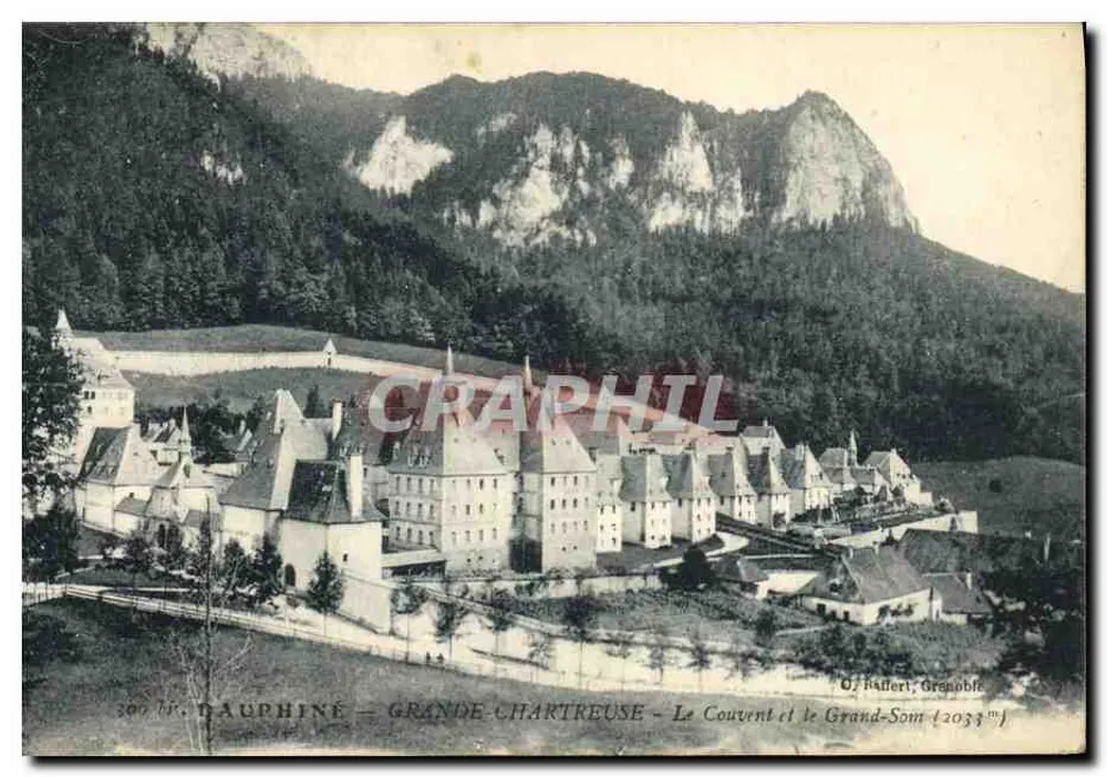 Bauphiné — Grande Chartreuse — Le Courrent und der Grand-Som (2033 m) — O.J. Haffert, Grenoble - Vorderseite