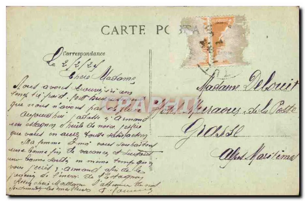 Bauphiné — Grande Chartreuse — Le Courrent und der Grand-Som (2033 m) — O.J. Haffert, Grenoble - Rückseite