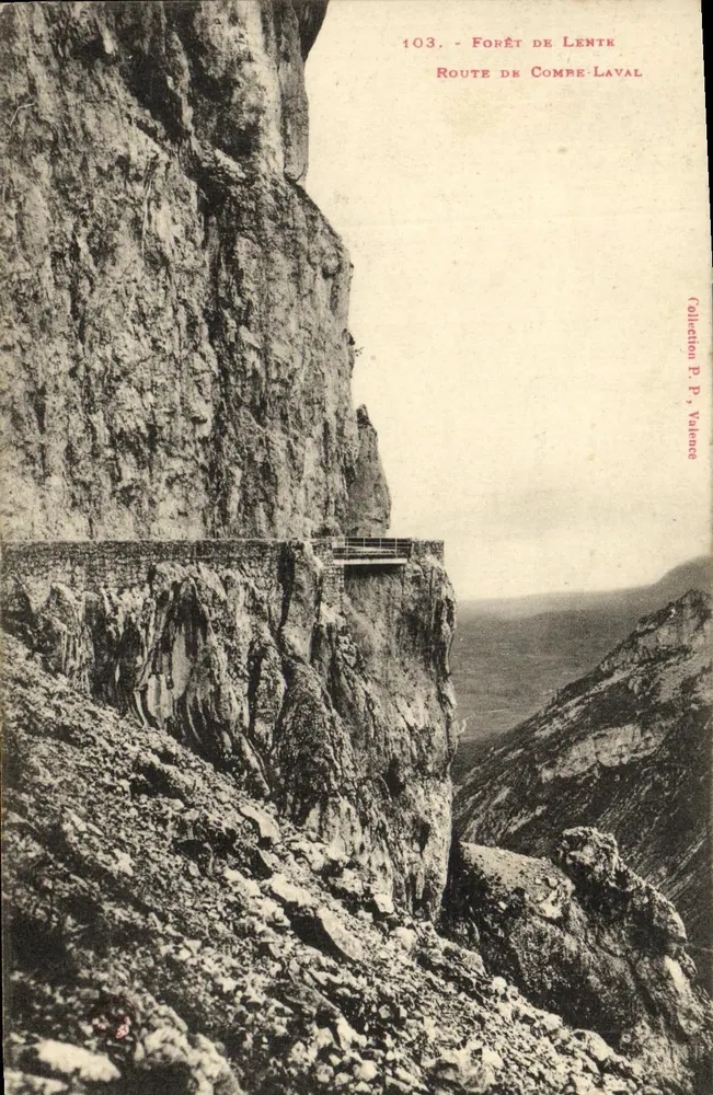 Floresta de Lente — Estrada de Combe-Laval — Coleção P. P., Valence - Frente