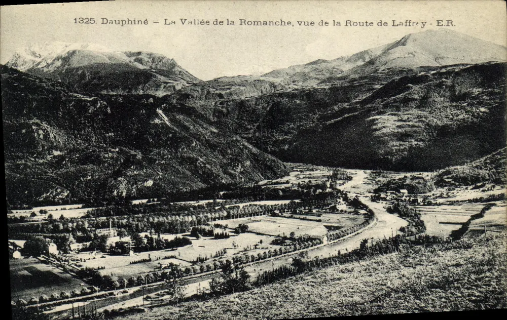 Dauphiné – Das Tal der Romanche, Ansicht von der Route de Laffrey – E.R. - Vorderseite