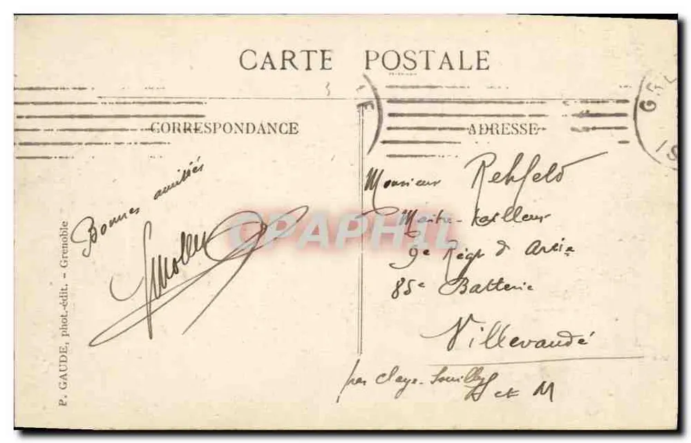 Grenoble — Forte Rabot e a Bastilha — P. Gaude, fot.-edit. - Verso