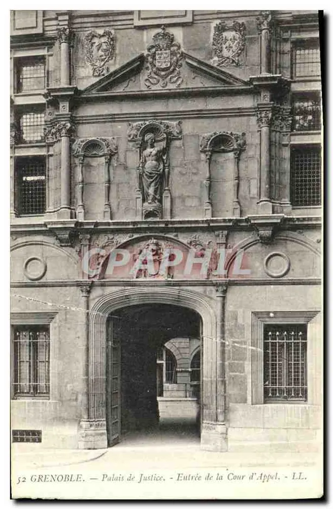 Grenoble — Palast der Justiz. Eingang zum Berufungsgericht — LL. n° 52 - Vorderseite