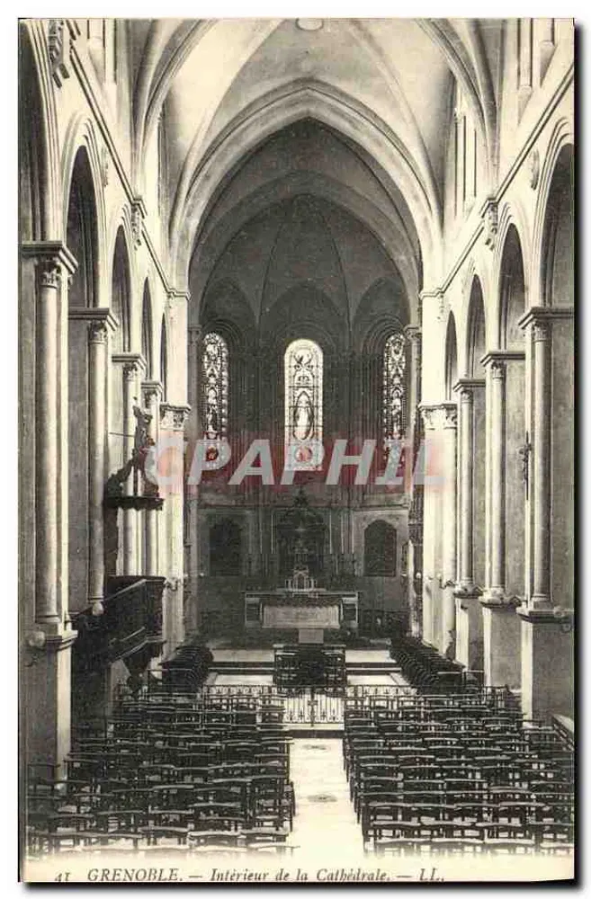 Grenoble — Interior da Catedral — LL. - Frente