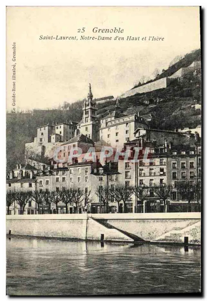 Saint-Laurent, Notre-Dame d'en Haut und die Isère — Grenoble — La Guide-Rose illustriert - Vorderseite