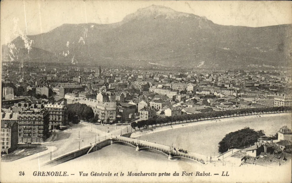 Grenoble — Allgemeiner Blick und die Moucheotte vom Fort Rabot — LL - Vorderseite