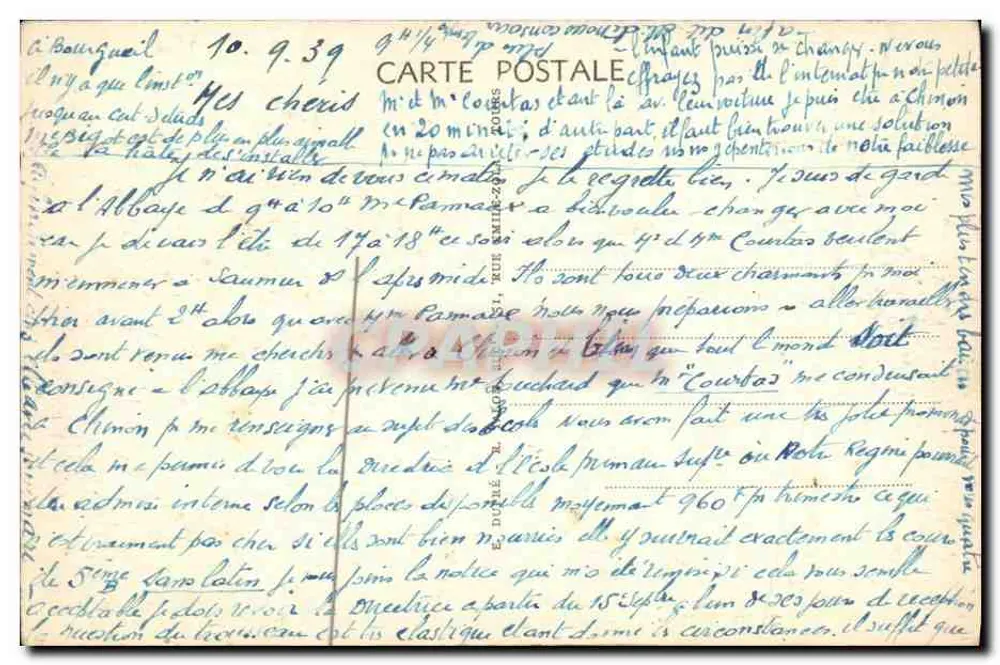 Chinon (Indre-et-Loire) — Ruínas do Castelo (Mon. Hist.) — A.P. - Verso