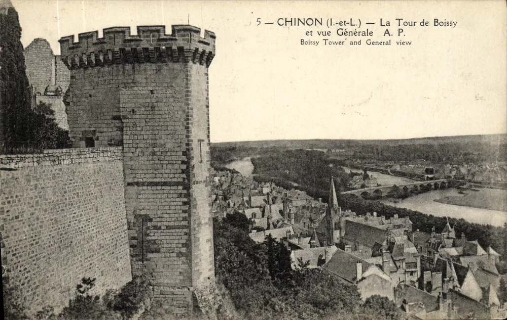 Chinon (Indre-et-Loire) — Die Tour de Boissy — allgemeine Aussicht — A. Papeghin, Tours - Vorderseite