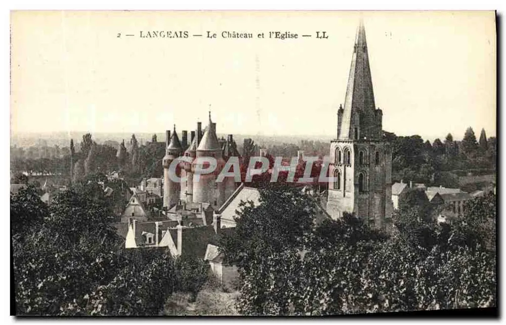 Langeais — Schloss und Kirche — LL - Vorderseite