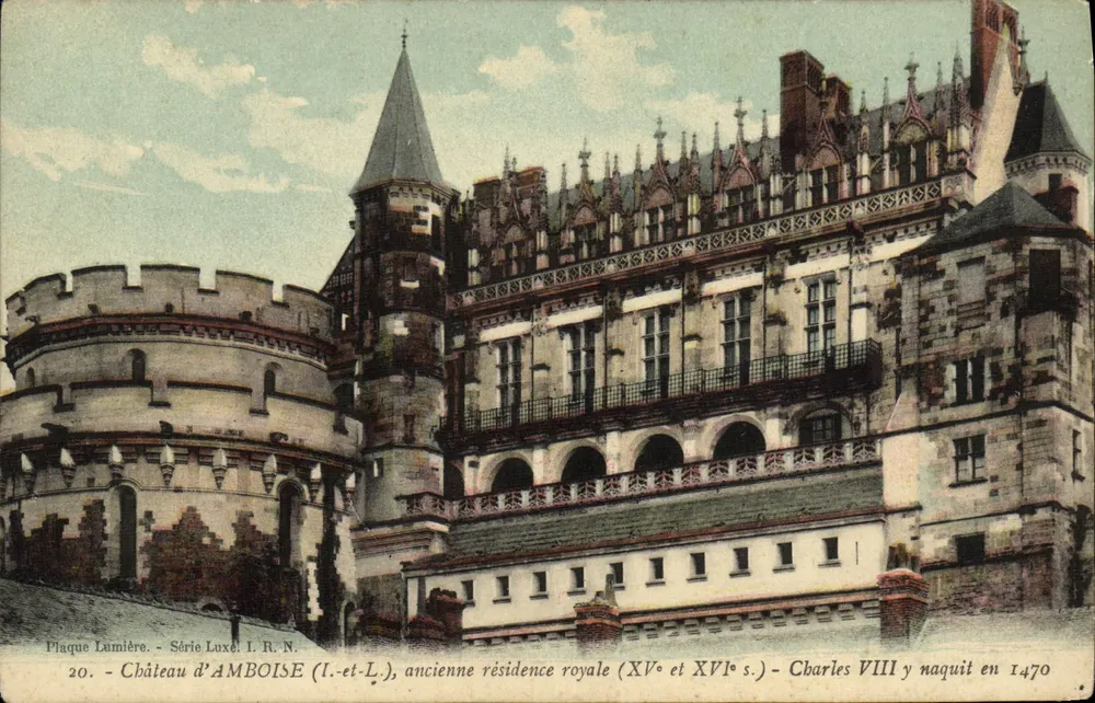 Schloss AMBOISE (I.-et-L.) — ehemalige königliche Residenz (15. und 16. Jahrhundert) — Charles VIII wurde hier 1470 geboren — Plaque Lumières, Serie Luxe I.R.N., n°20 - Vorderseite