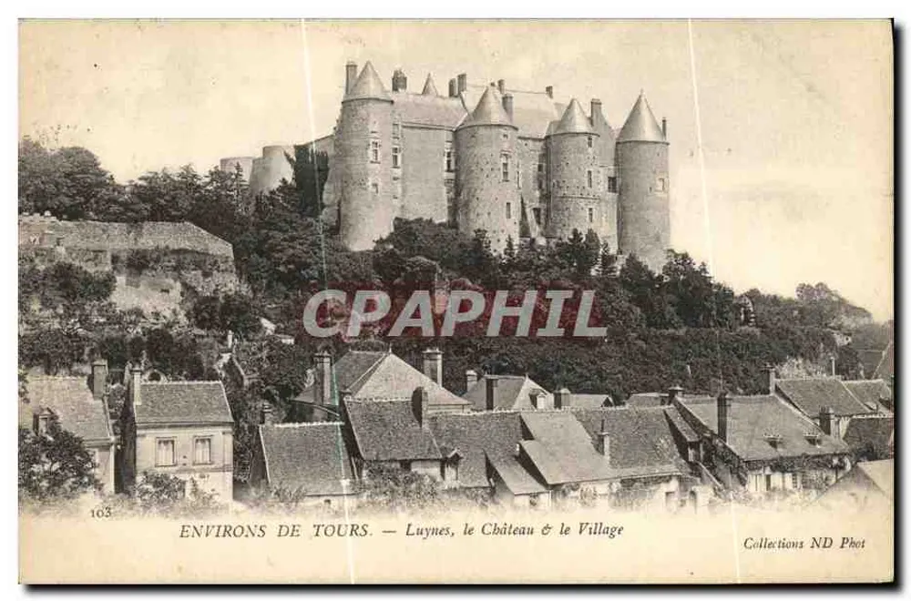 Luynes, das Schloss & das Dorf — Umgebung von Tours — Collections ND Phot, n° 163 - Vorderseite