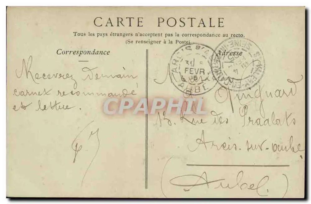 Saint-Valery-en-Caux — Ansicht der Mole an einem Sturmtag — Collections ND Phot - Rückseite