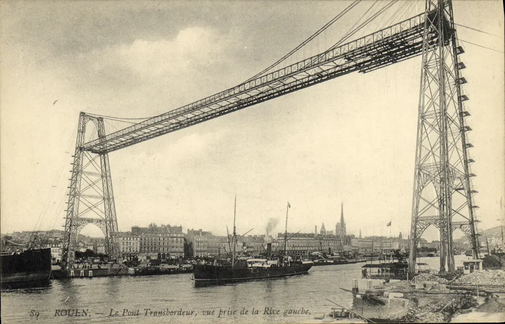 Rouen — Der Transbordeur-Brücke, Ansicht vom linken Ufer — unbekannter Verlag, Seriennummer 89 - Vorderseite