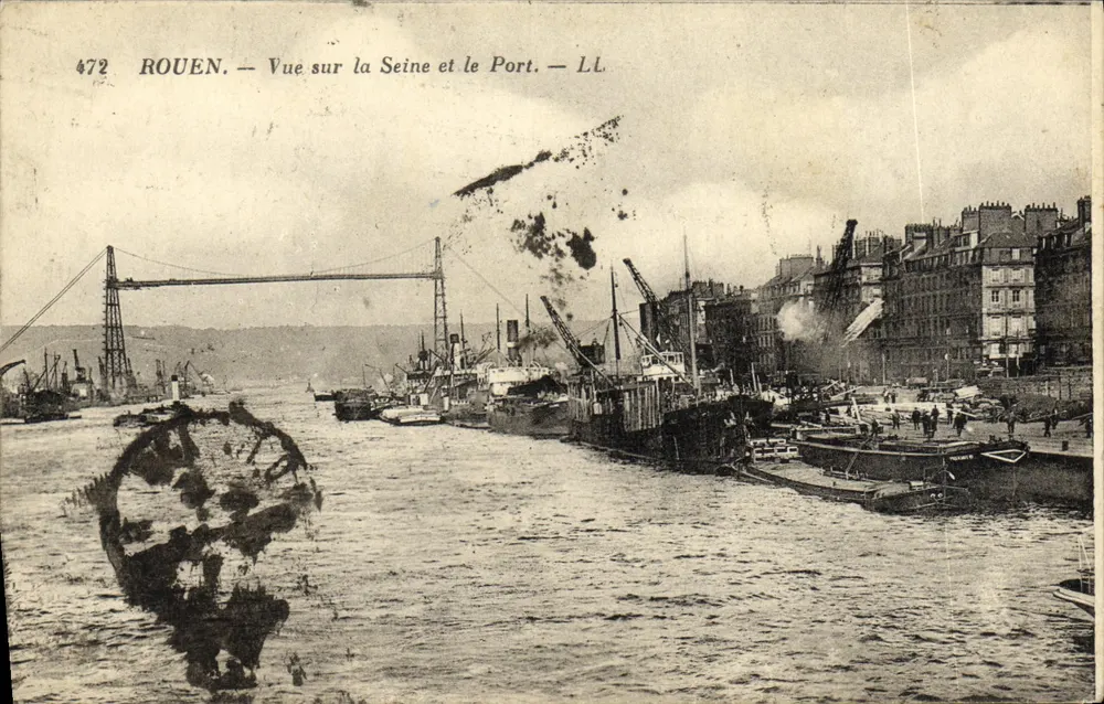 Rouen — Ansicht der Seine und des Hafens — L.L. n°472 - Vorderseite