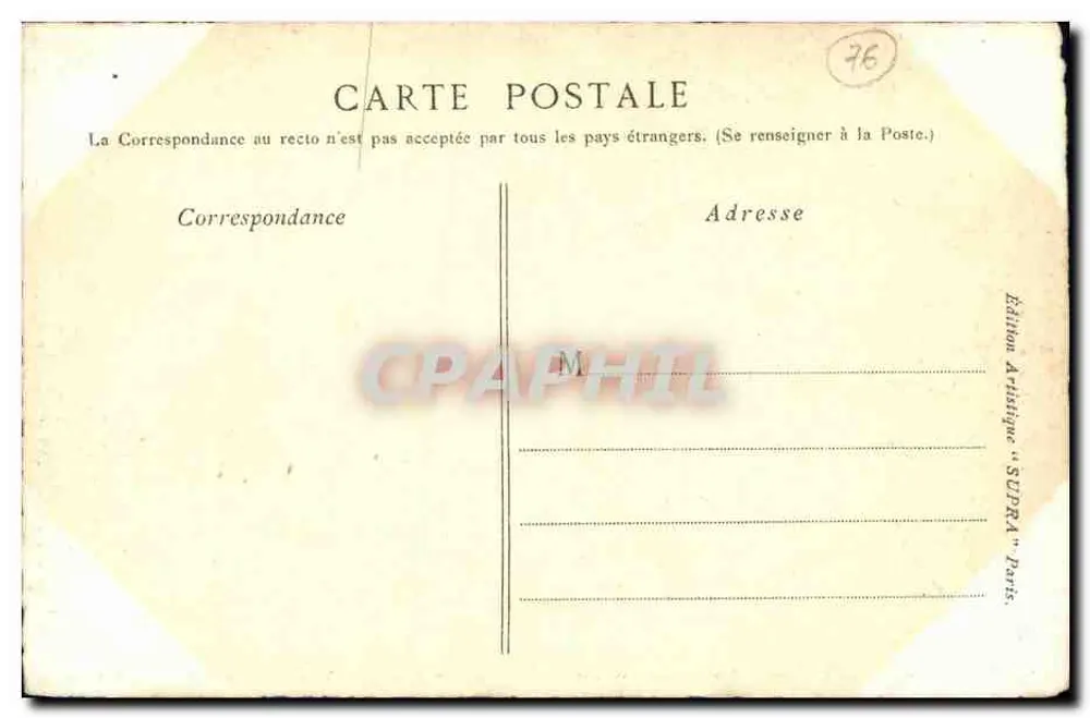 Kathedrale von Rouen — Ansicht des südlichen Portikus — Künstlerische Ausgabe 'SUPRA' Paris - Rückseite