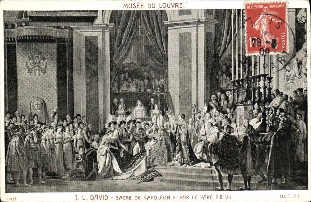 Krönung Napoleons I. durch Papst Pius VII. — Musée du Louvre — J.-L. David — (B.C.C.) - Vorderseite