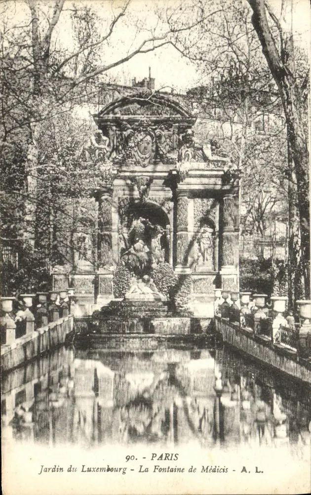 Jardin du Luxembourg — La Fontaine de Médicis — A. L. - Vorderseite