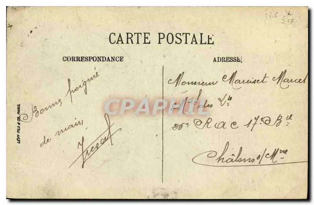 PARIS — Das Rathaus — Ansicht vom Saint-Jacques-Turm — LL. — Nr. 460 - Rückseite
