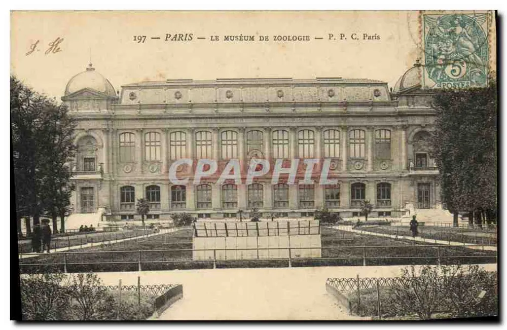 Paris — O Museu de Zoologia — P. P. C. Paris - Frente