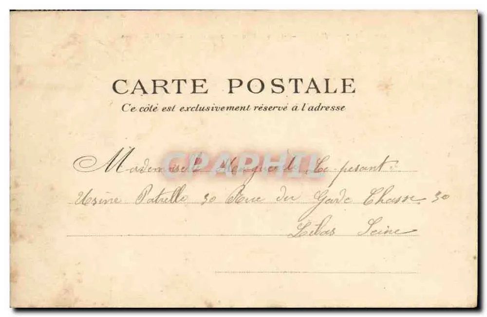 Paris — O Museu de Zoologia — P. P. C. Paris - Verso